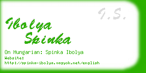 ibolya spinka business card